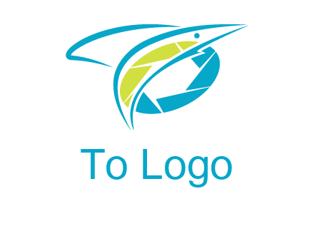 shutter and swoosh fish photography logo