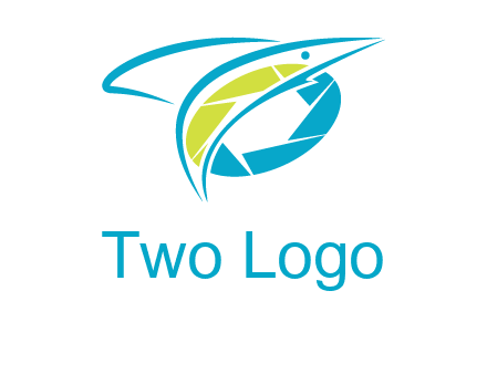 shutter and swoosh fish photography logo