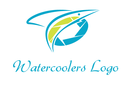 shutter and swoosh fish photography logo