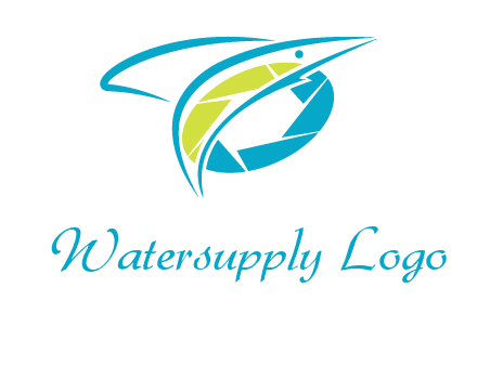 shutter and swoosh fish photography logo