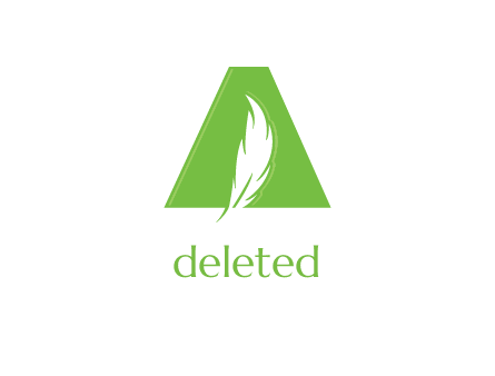 Leaf inside Letter A