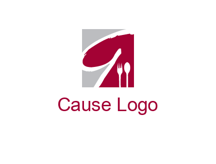 letter g inside rectangle with spoon and fork logo