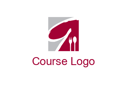 letter g inside rectangle with spoon and fork logo
