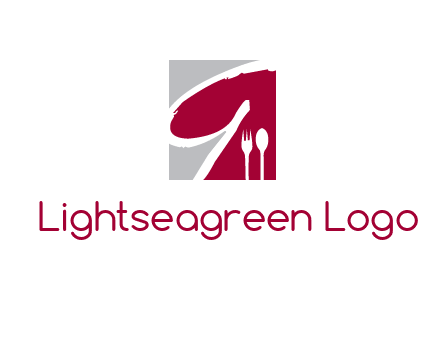 letter g inside rectangle with spoon and fork logo