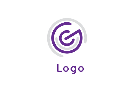 letter cg made of lines logo
