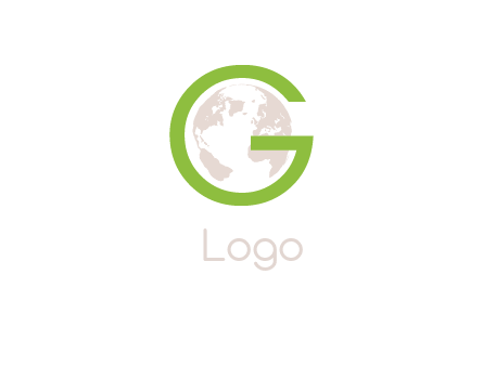 globe inside letter G logo