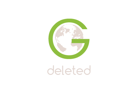 globe inside letter G logo