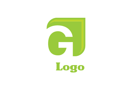 letter G inside abstract leaf logo