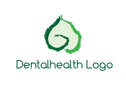 abstract letter G forming leaf logo