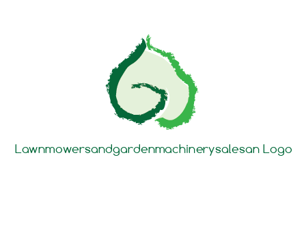 abstract letter G forming leaf logo