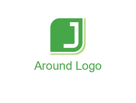 letter J inside abstract leaf logo