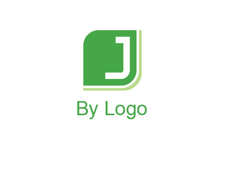 letter J inside abstract leaf logo