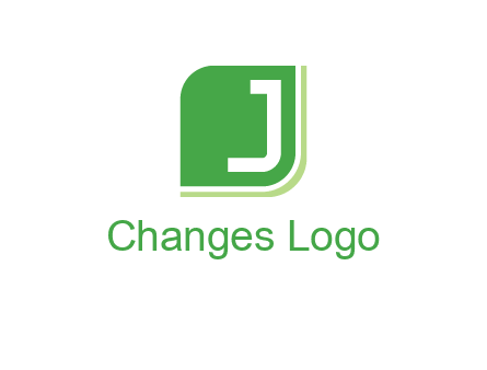 letter J inside abstract leaf logo
