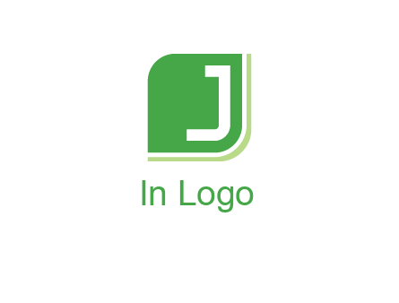 letter J inside abstract leaf logo