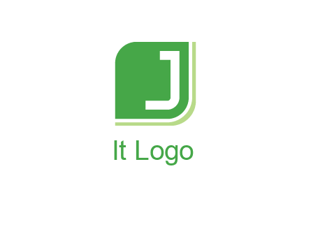 letter J inside abstract leaf logo