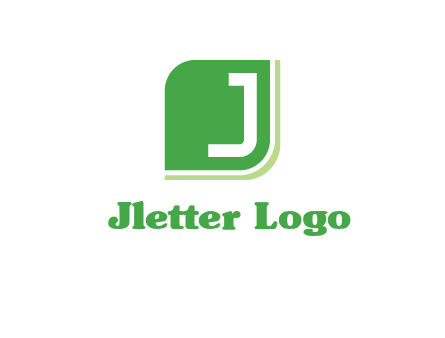 letter J inside abstract leaf logo