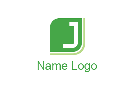 letter J inside abstract leaf logo