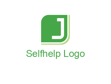 letter J inside abstract leaf logo