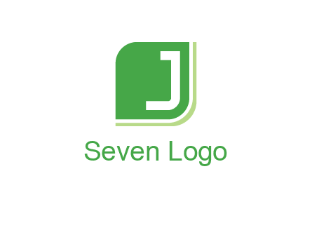 letter J inside abstract leaf logo