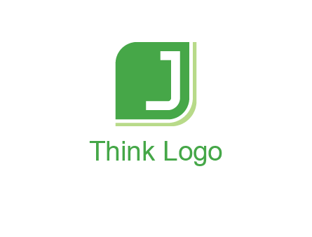 letter J inside abstract leaf logo
