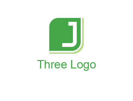 letter J inside abstract leaf logo