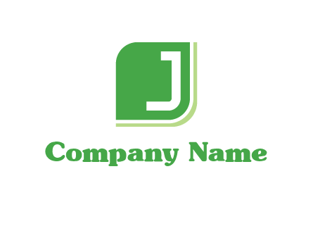 letter J inside abstract leaf logo