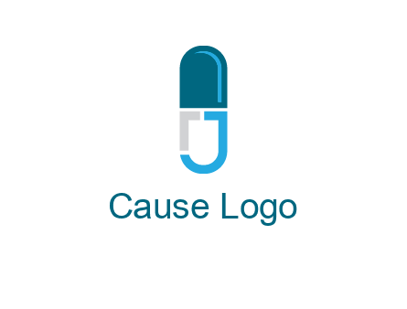 letter j incorporated with capsule logo