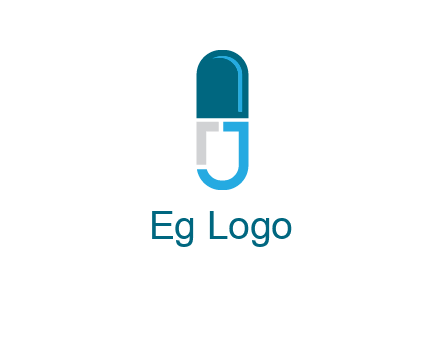 letter j incorporated with capsule logo