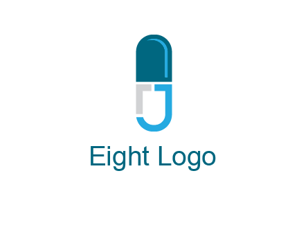 letter j incorporated with capsule logo