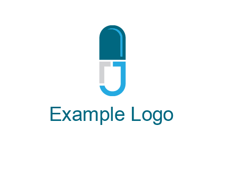 letter j incorporated with capsule logo