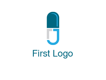 letter j incorporated with capsule logo