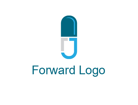 letter j incorporated with capsule logo