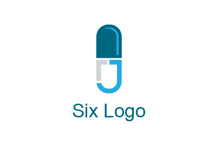 letter j incorporated with capsule logo