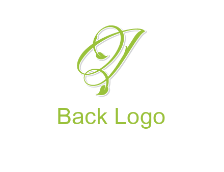 elegant letter OJ incorporated with leaf logo