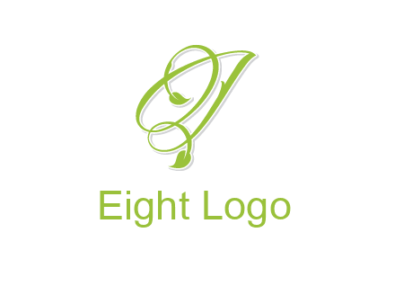 elegant letter OJ incorporated with leaf logo
