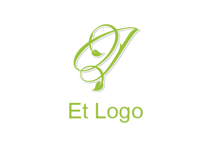 elegant letter OJ incorporated with leaf logo