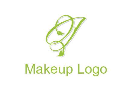 elegant letter OJ incorporated with leaf logo