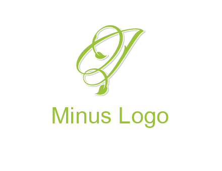 elegant letter OJ incorporated with leaf logo