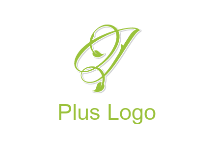 elegant letter OJ incorporated with leaf logo