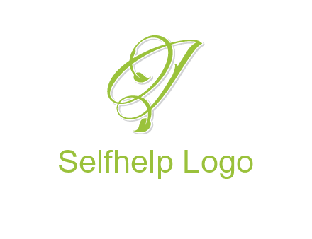 elegant letter OJ incorporated with leaf logo