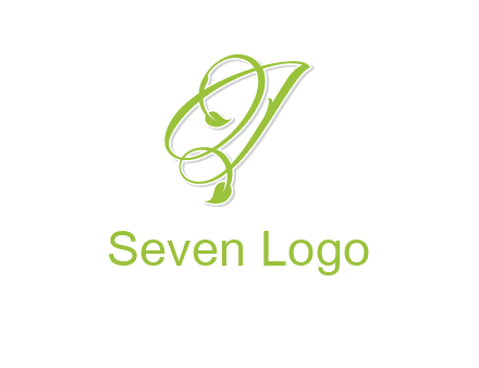 elegant letter OJ incorporated with leaf logo