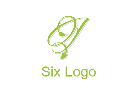 elegant letter OJ incorporated with leaf logo