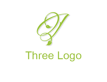 elegant letter OJ incorporated with leaf logo