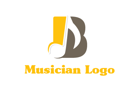 music nodes inside letter B logo