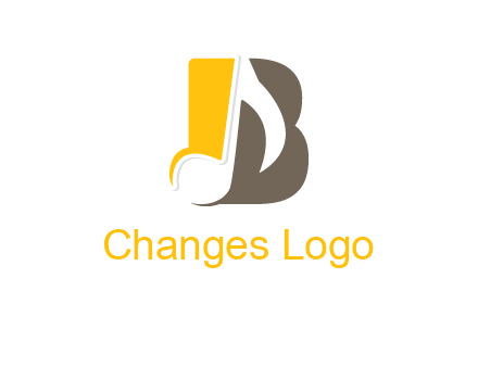 music nodes inside letter B logo