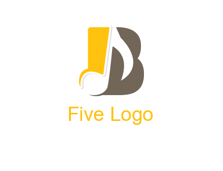 music nodes inside letter B logo