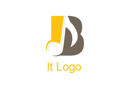 music nodes inside letter B logo