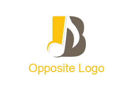 music nodes inside letter B logo