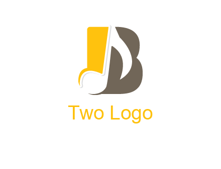 music nodes inside letter B logo