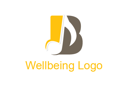 music nodes inside letter B logo